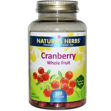 Nature's Herbs, Cranberry Whole Fruit, 100 Capsules