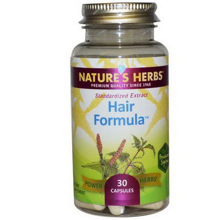 Nature's Herbs, Hair Formula, 30 Capsules
