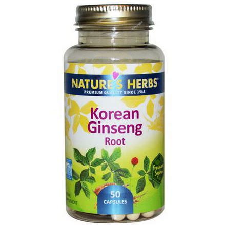 Nature's Herbs, Korean Ginseng Root, 50 Capsules