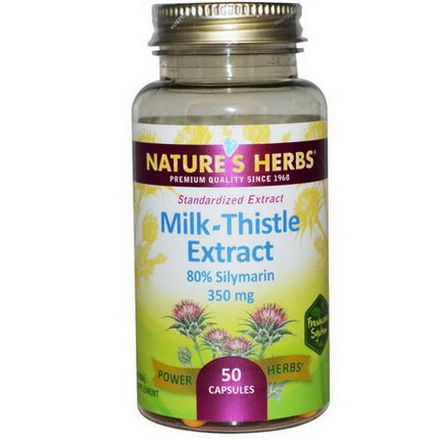 Nature's Herbs, Milk-Thistle Extract, 350mg, 50 Capsules