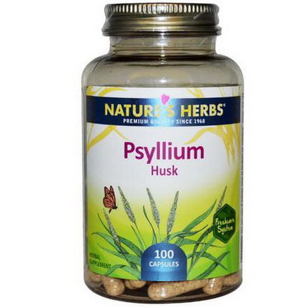 Nature's Herbs, Psyllium, Husk, 100 Capsules