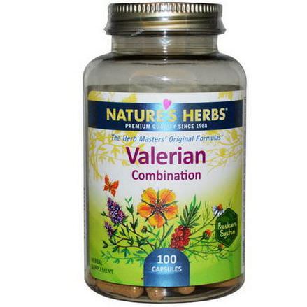 Nature's Herbs, Valerian Combination, 100 Capsules