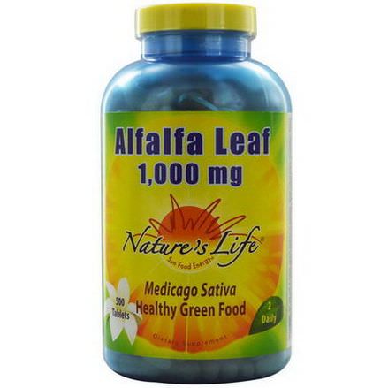 Nature's Life, Alfalfa Leaf, 1,000mg, 500 Tablets