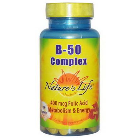 Nature's Life, B- 50 Complex, 100 Tablets