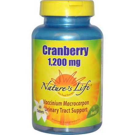 Nature's Life, Cranberry, 1,200mg, 60 Tablets