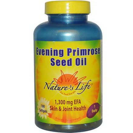 Nature's Life, Evening Primrose Seed Oil, 100 Softgels
