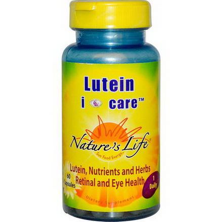 Nature's Life, Lutein i Care, 60 Capsules