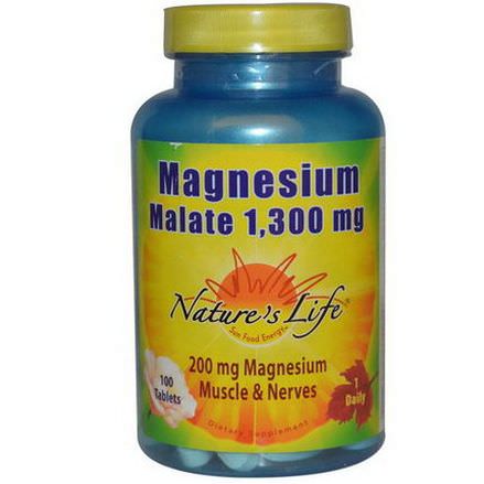 Nature's Life, Magnesium Malate, 1,300mg, 100 Tablets
