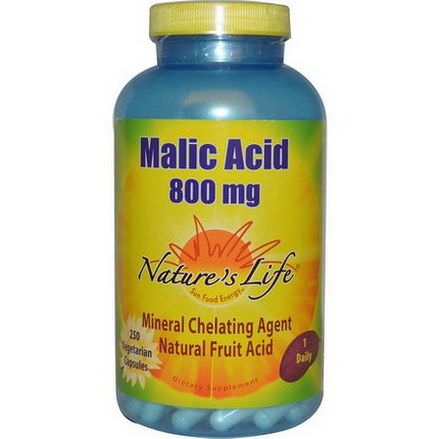 Nature's Life, Malic Acid, 800mg, 250 Veggie Caps