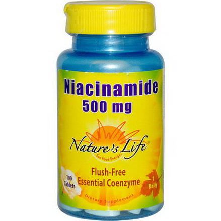 Nature's Life, Niacinamide, 500mg, 100 Tablets