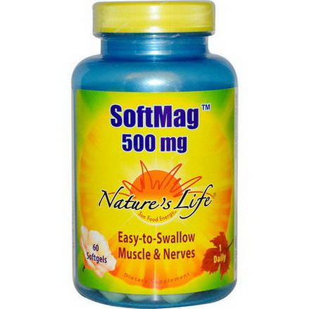 Nature's Life, SoftMag, 500mg, 60 Softgels