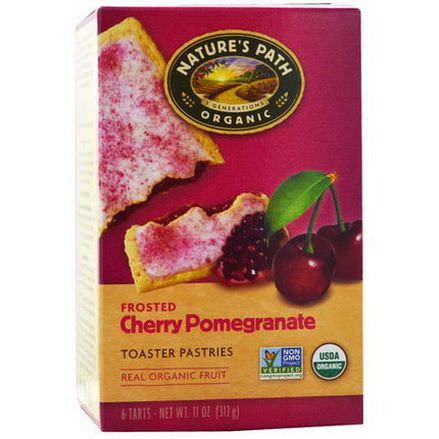 Nature's Path, Organic, Frosted Toaster Pastries, Cherry Pomegranate, 6 Tarts, 52g Each