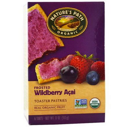 Nature's Path, Organic Frosted Toaster Pastries, Wildberry Acai, 6 Tarts, 52g Each
