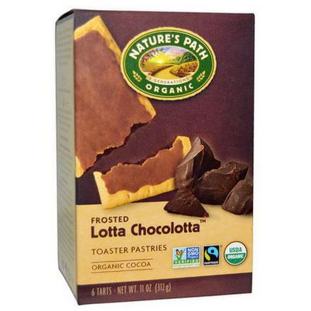 Nature's Path, Organic Toasted Pastries, Frosted Lotta Chocolotta, 6 Tarts 312g
