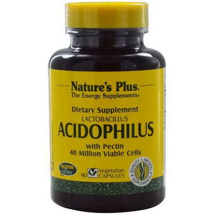 Nature's Plus, Acidophilus, Lactobacillus, 90 Veggie Caps