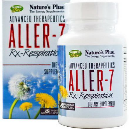 Nature's Plus, Advanced Therapeutics, Aller-7, Rx Respiration, 60 Veggie Caps