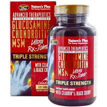 Nature's Plus, Advanced Therapeutics, Glucosamine Chondroitin MSM, Ultra Rx-Joint, Triple Strength, 120 Tablets