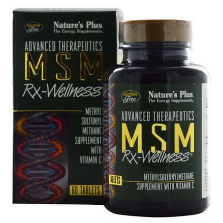 Nature's Plus, Advanced Therapeutics, MSM Rx-Wellness, 60 Tablets