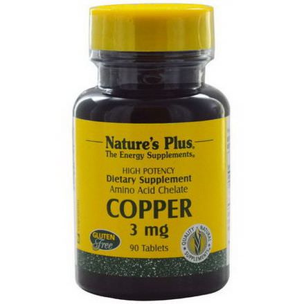 Nature's Plus, Copper, 3mg, 90 Tablets