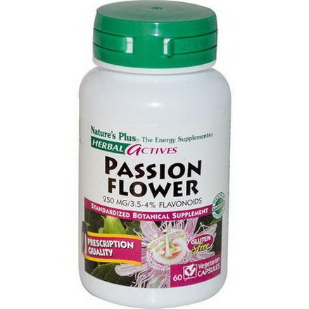 Nature's Plus, Herbal Actives, Passion Flower, 250mg, 60 Veggie Caps
