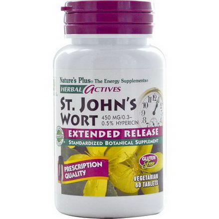 Nature's Plus, Herbal Actives, St. John's Wort, 450mg, 60 Tablets