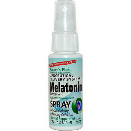 Nature's Plus, InstaNutrient, Melatonin Supplement Spray, Natural Peppermint 59.14ml