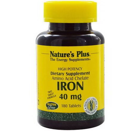 Nature's Plus, Iron, 40mg, 180 Tablets