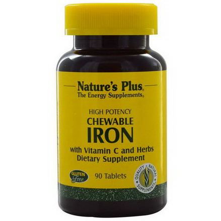 Nature's Plus, Iron, Chewable, Cherry Flavor, 90 Tablets