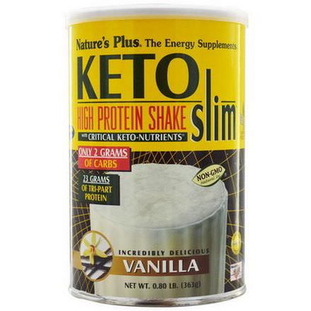 Nature's Plus, Keto Slim, High Protein Shake, Vanilla 363g