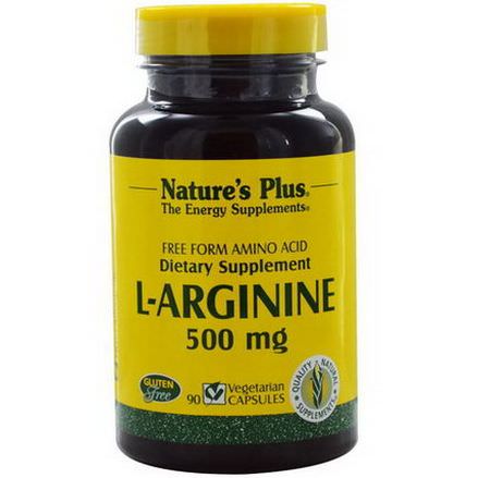 Nature's Plus, L-Arginine, 500mg, 90 Veggie Caps