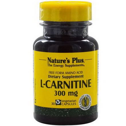 Nature's Plus, L-Carnitine, 300mg, 30 Veggie Caps