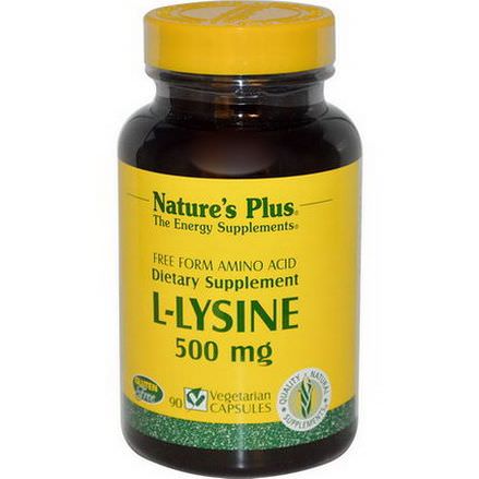Nature's Plus, L-Lysine, 500mg, 90 Veggie Caps