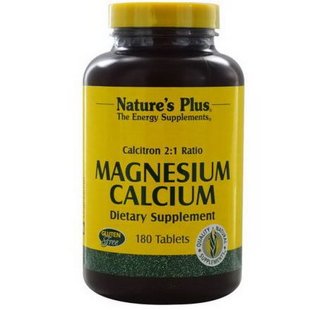 Nature's Plus, Magnesium Calcium, 180 Tablets