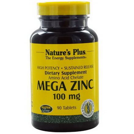 Nature's Plus, Mega Zinc, 100mg, 90 Tablets