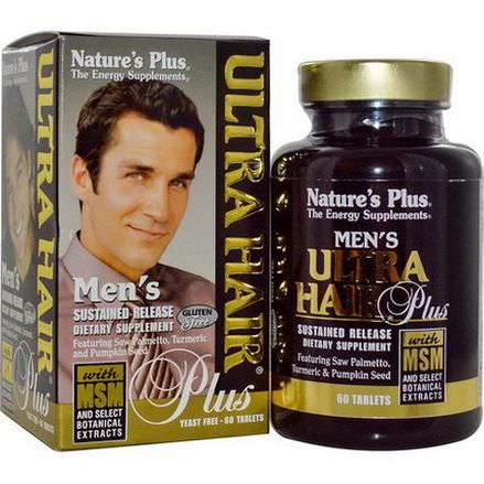 Nature's Plus, Men's Ultra Hair Plus, With MSM and Select Botanical Extracts, 60 Tablets
