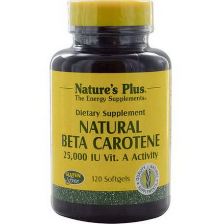 Nature's Plus, Natural Beta Carotene, 120 Softgels