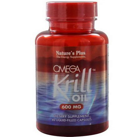 Nature's Plus, Omega Krill Oil, 600mg, 60 Liquid-Filled Capsules