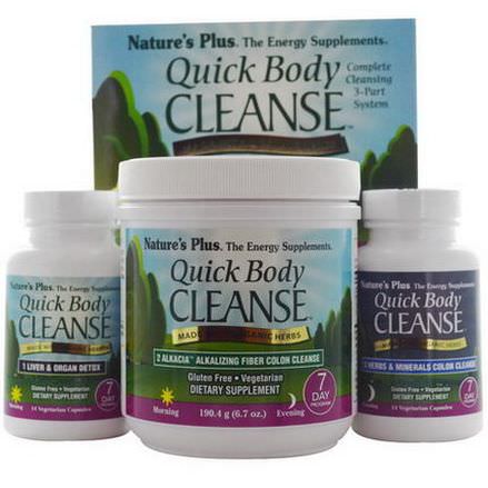 Nature's Plus, Quick Body Cleanse, 7 Day Program, 3 Part Program