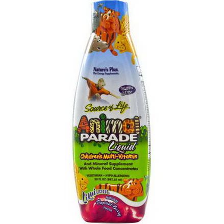 Nature's Plus, Source of Life, Animal Parade Liquid, Children's Multi-Vitamin, Natural Tropical Berry Flavor 887.10ml
