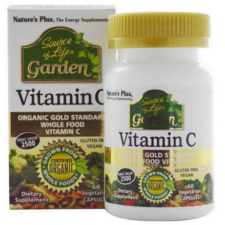Nature's Plus, Source of Life, Garden, Vitamin C, 60 Veggie Caps