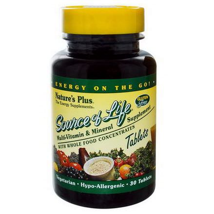 Nature's Plus, Source of Life, Multi-Vitamin&Mineral Supplement, 30 Tablets