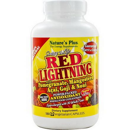 Nature's Plus, Source of Life, Red Lightning, 180 Veggie Caps