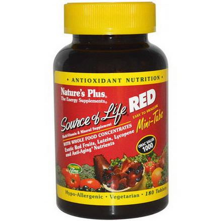 Nature's Plus, Source of Life, Red, Multi-Vitamin&Mineral Supplement, 180 Tablets