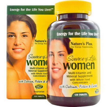 Nature's Plus, Source of Life, Women, Multi-Vitamin and Mineral Supplement, 120 Tablets