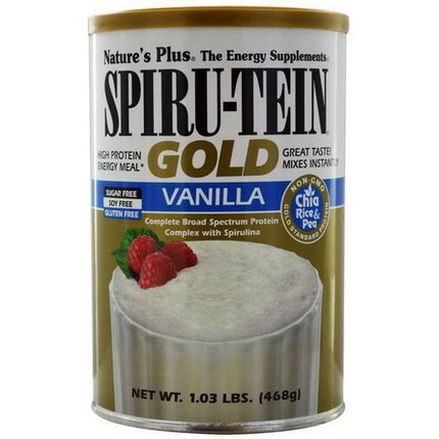 Nature's Plus, Spiru-Tein Gold, High Protein Energy Meal, Vanilla 468g