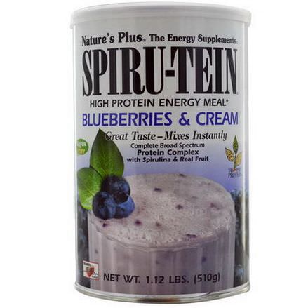 Nature's Plus, Spiru-Tein, High Protein Energy Meal, Blueberries&Cream 510g
