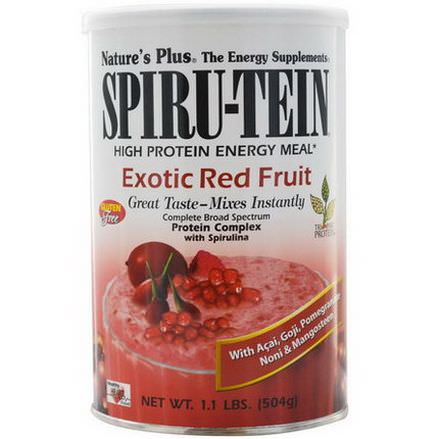 Nature's Plus, Spiru-Tein, High Protein Energy Meal, Exotic Red Fruit 504g