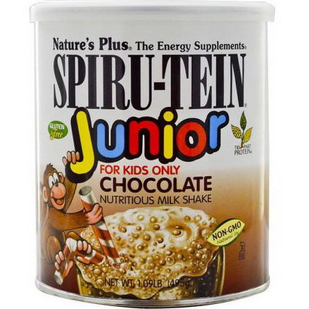 Nature's Plus, Spiru-Tein Junior, Nutritious Milk Shake, Chocolate 495g
