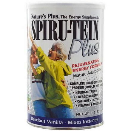 Nature's Plus, Spiru-Tein Plus, Rejuvenating Energy Formula, Delicious Vanilla 544g