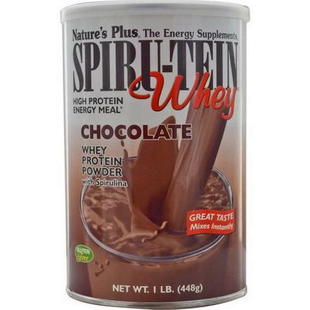 Nature's Plus, Spiru-Tein Whey, High Protein Energy Meal, Chocolate 448g